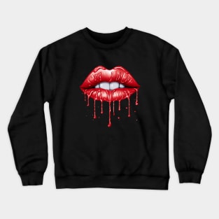 Red Lips Funny Kiss Crewneck Sweatshirt